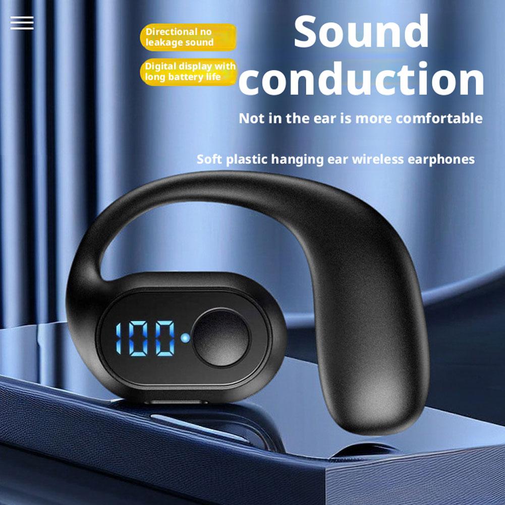 Sports Earphone Hook - Беспроводные Bluetooth 5.3 наушники с LED-дисплеем,